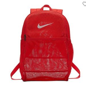 NWT Nike Brasilia Red Mesh Backpack